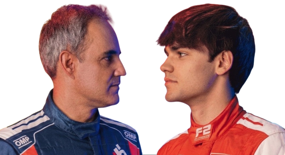Los perfiles de padre e hijo, pilotos enfrentados cara a cara.