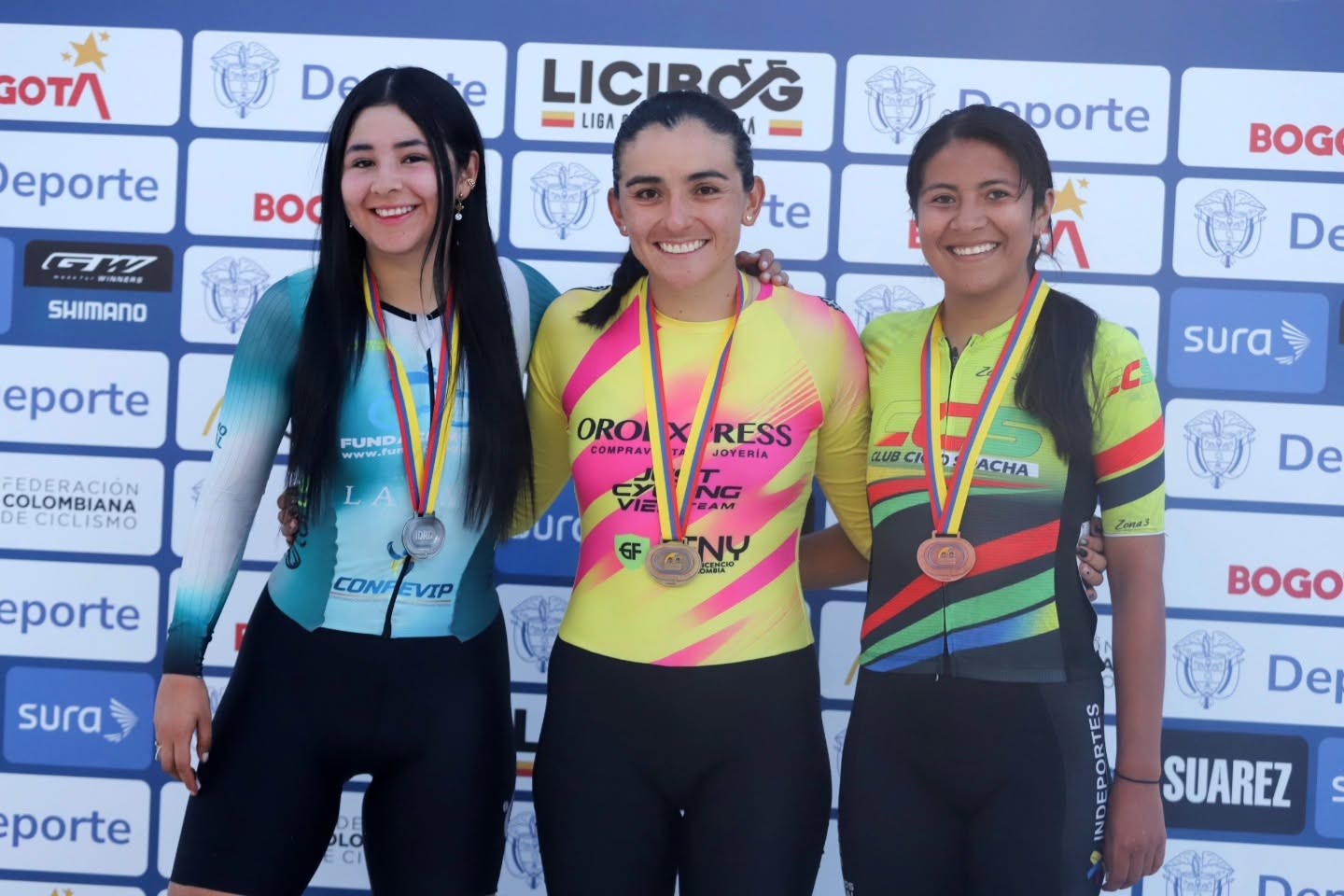 podio del ómnium élite femenino