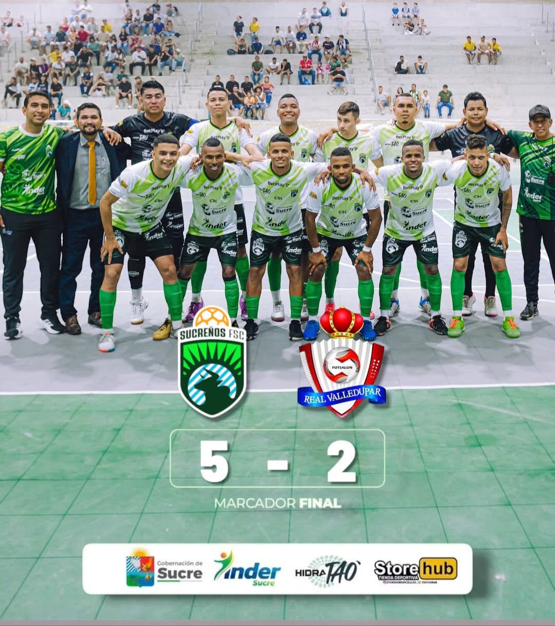 Equipó completo de Sucreños FSC con su cuerpo técnico.