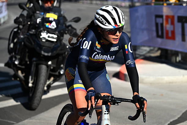 Zara Lamprea en la prueba de ruta