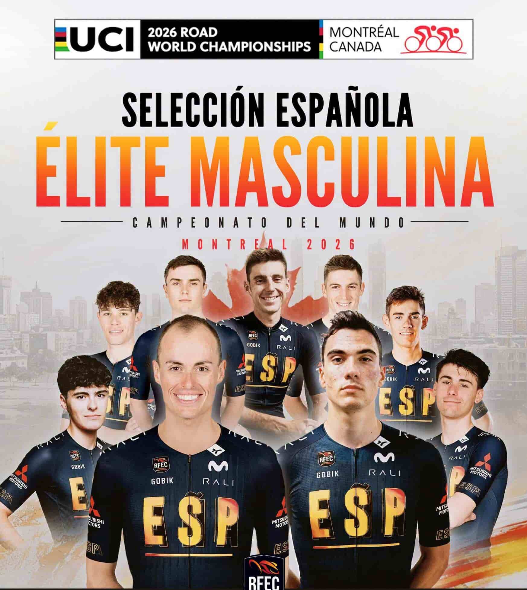 Foto poster selección España de ciclismo Elite.