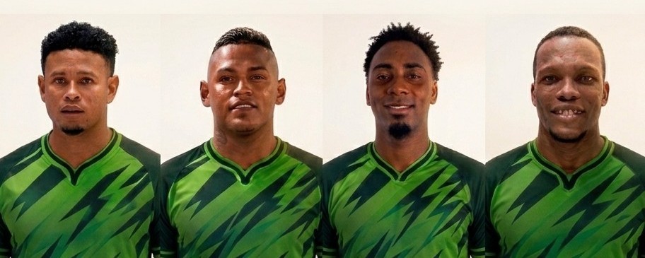 Jugadores refuerzos con la camiseta de Sucreños FSC