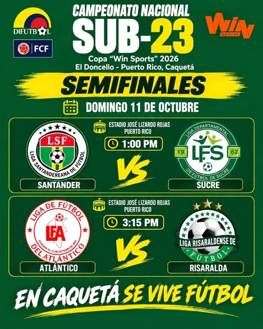 Programación de las semifinales.